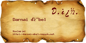 Darnai Ábel névjegykártya